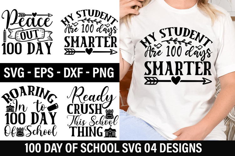 100 days of School SVGs Image 8
