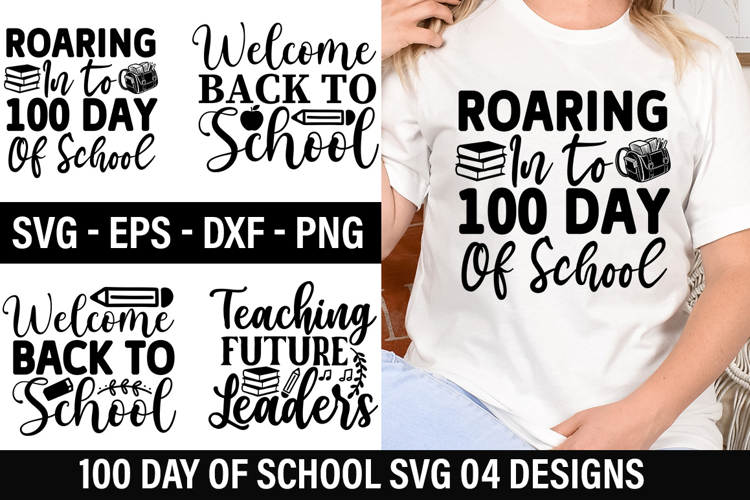 100 days of School SVGs Image 7