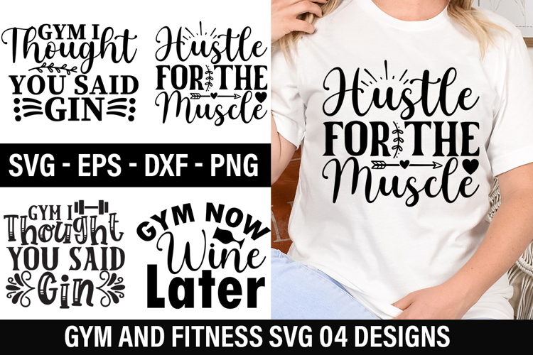 Fitness Quotes SVG Design - Gym T-Shirt Design