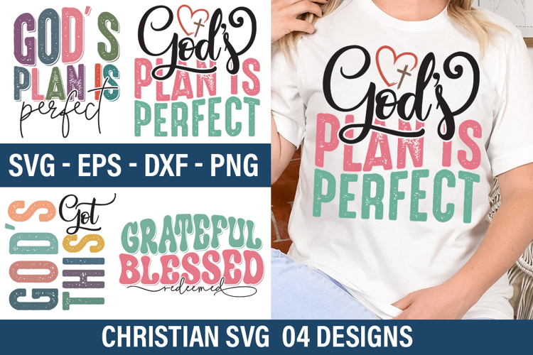 Christian SVG Design -Grateful Blessed Redeemed