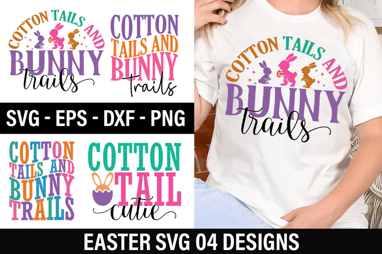 Easter SVG Design - Cotton Tails and Bunny