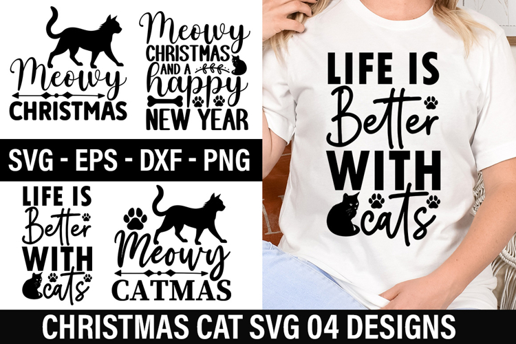 Christmas Cat Clipart Image 9