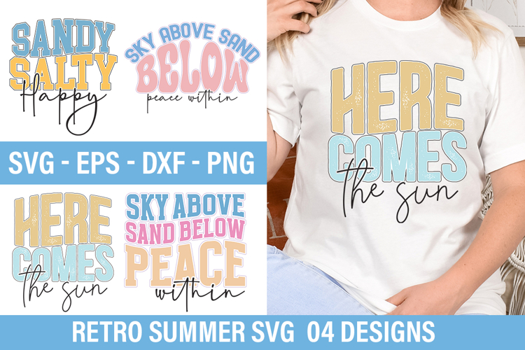 Retro Summer SVG Design -Sky Above Sand Below Peace Within