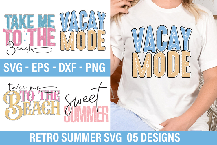Retro Summer SVG Design - Take Me To The Beach