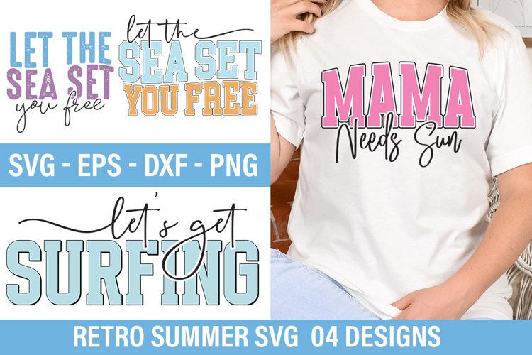 Retro Summer SVG Design - Mama Needs Sun