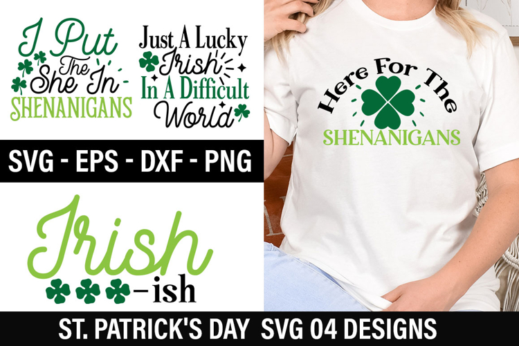 St. Patricks Day SVG Design - Just A Lucky Irish In A Diffi