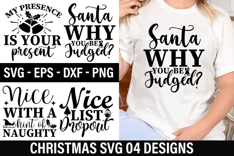 Christmas SVG Design -Nice with a hint of naughty