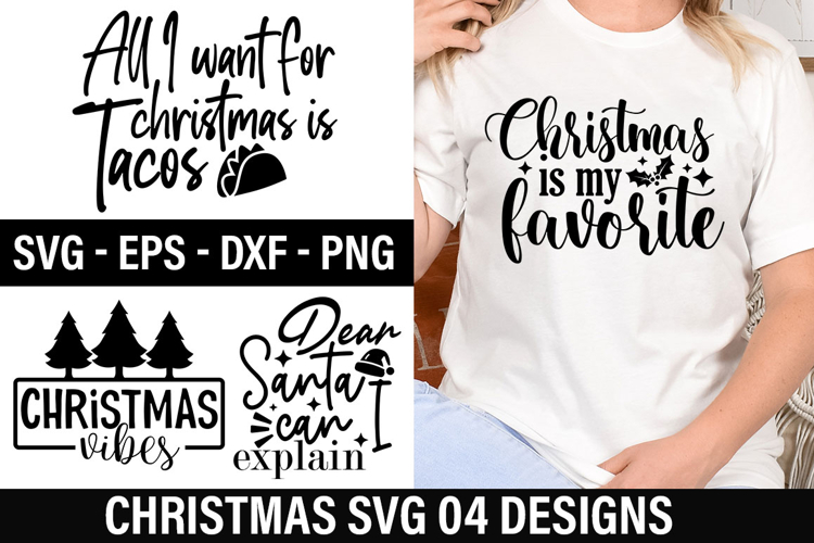 Christmas SVG Design - All I want for Christmas is tacos