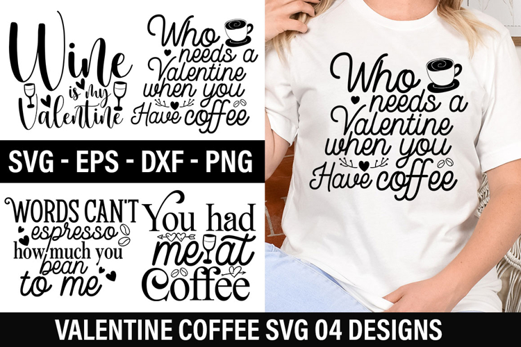 Valentine Coffee SVG Design - Words cant espresso how much