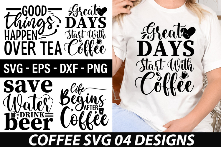 Coffee Quotes SVG Design - Save Water Drink Beer