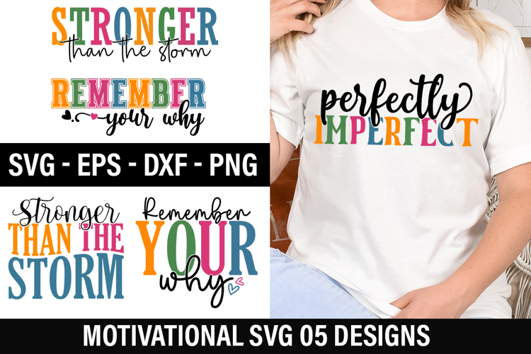 Motivational SVG Design -Stronger Than the Storm