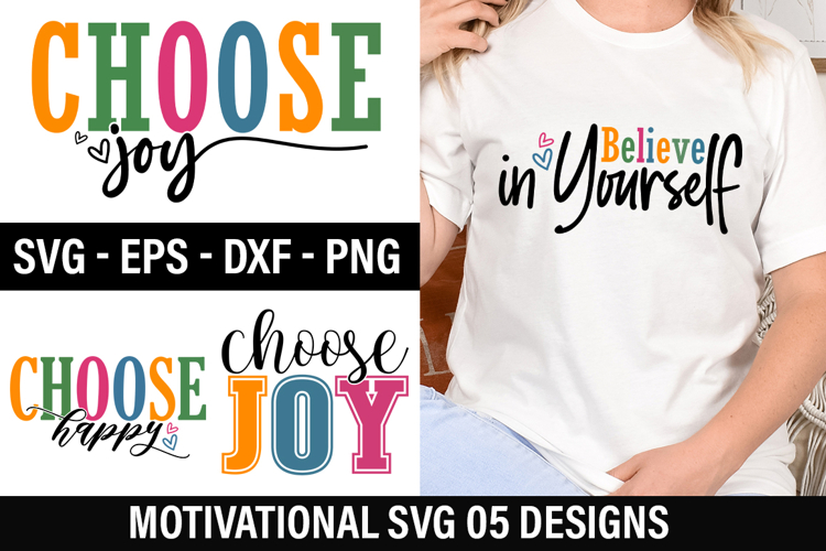 Motivational SVG Design - Choose Joy