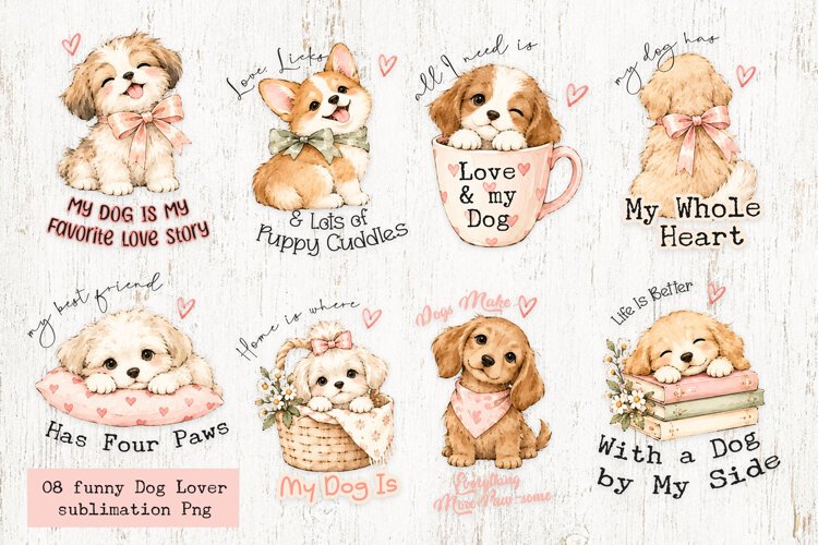 Funny Dog Lover Sublimation PNG example image 1