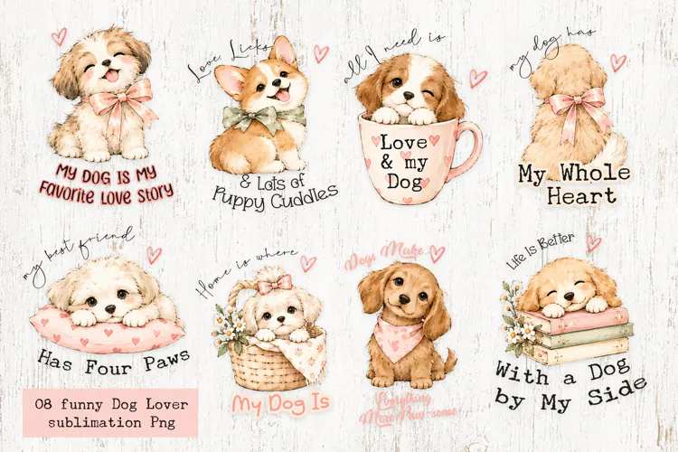Funny Dog Lover Sublimation PNG