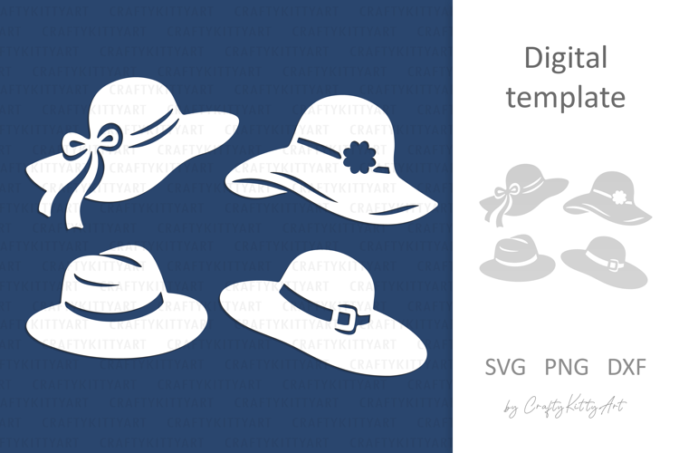 Summer hat Laser Paper cutting SVG: Brim hats collection