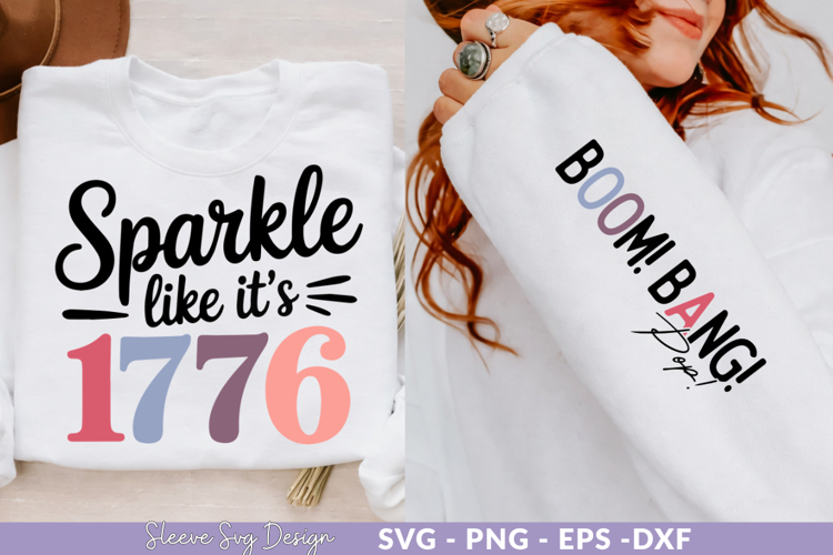 Sparkle Born in 1776 Customizable SVG Design for T-Shirts