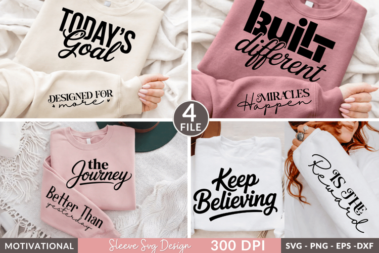 Motivational Sleeve SVG ,Unique Quote SVG Designs,Sleeve SVG