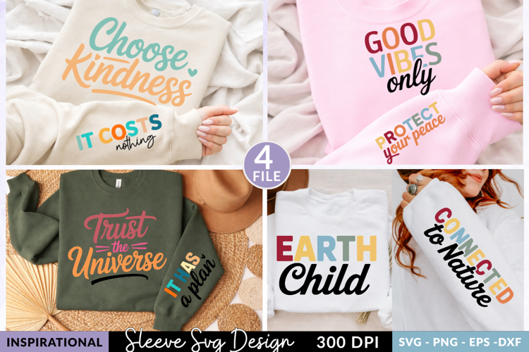 Choose Kindness Sleeve SVG, Inspirational Quotes Typography