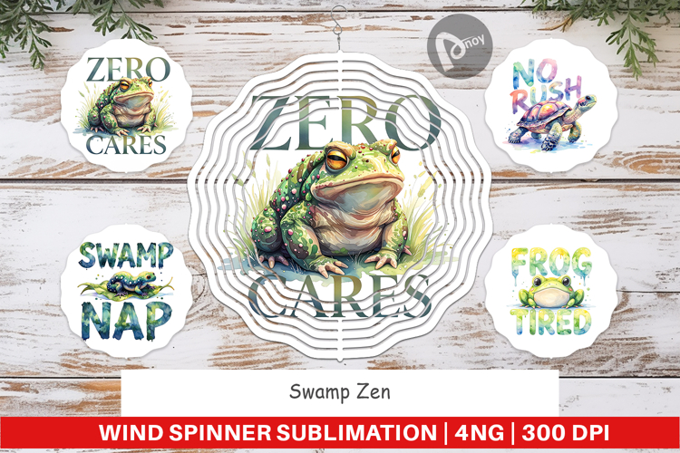 Swamp Zen Ugly-Cute Frog Wind Spinner