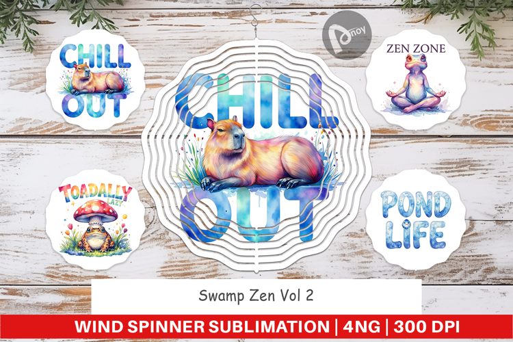 Swamp Zen Ugly-Cute Frog Wind Spinner