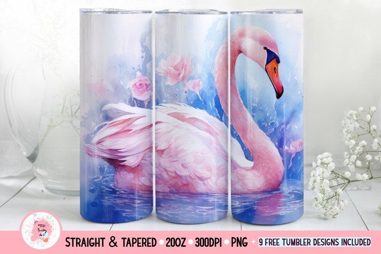 Swan Tumbler Wrap, Alcohol Ink Tumbler Wrap, Swan Png, Cute Tumbler Wrap