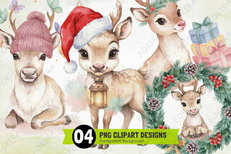 Merry Christmas Animal Clipart png,christmas animal clipart