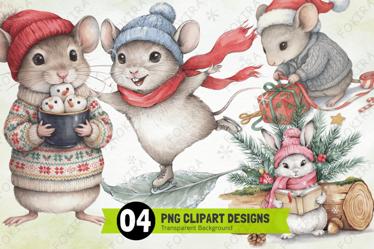 Christmas Animal Clipart png,xmas animal clipart png