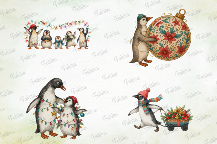 Christmas Penguin Clipart PNG, christmas penguin clipart png