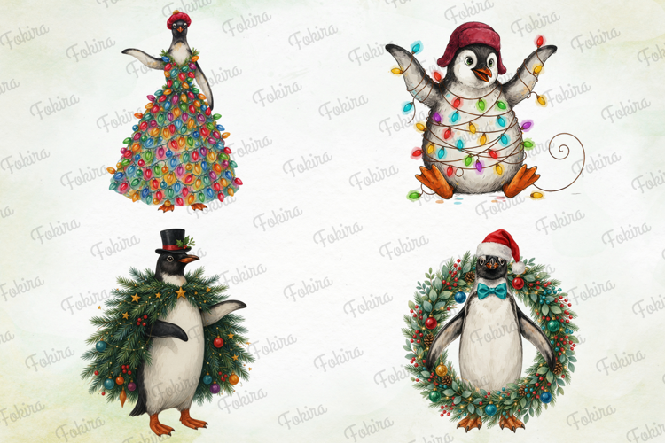 Christmas Penguin Clipart PNG, christmas penguin clipart png