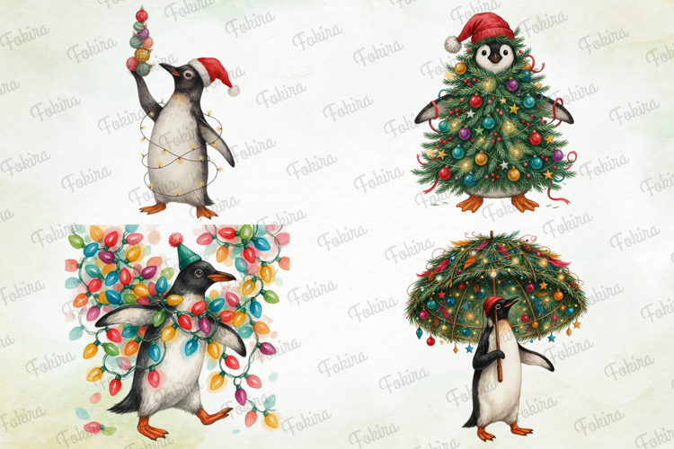 Christmas Penguin Clipart PNG, christmas penguin clipart png