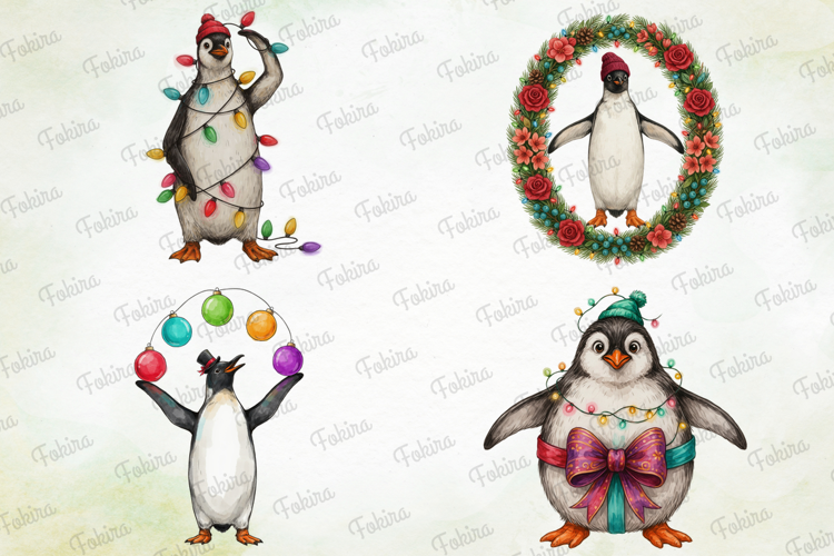 Christmas Penguin Clipart PNG, christmas penguin clipart png