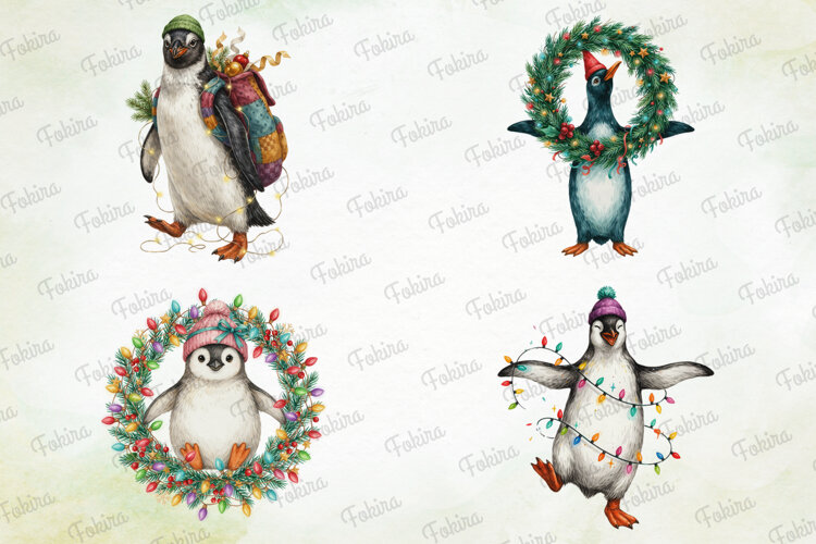 Christmas Penguin Clipart PNG, christmas penguin clipart png example image 1