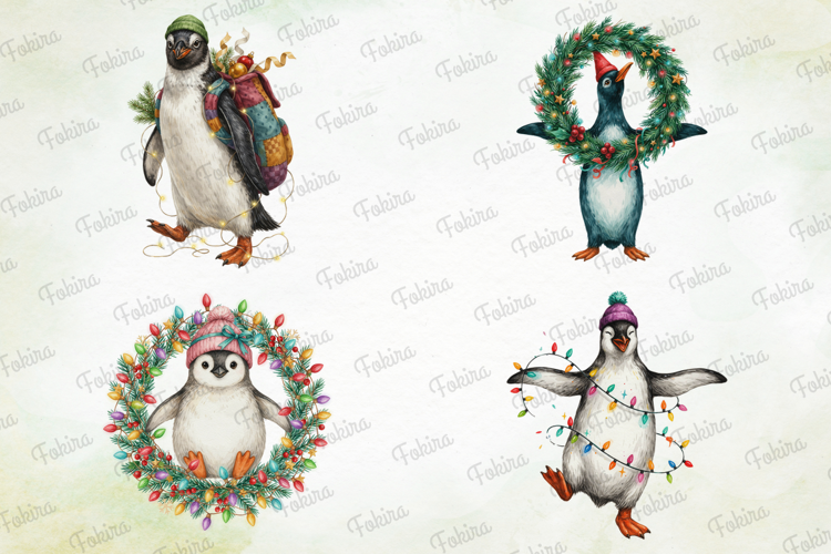 Christmas Penguin Clipart PNG, christmas penguin clipart png