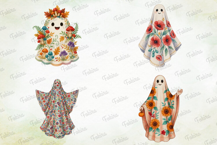 Blooming Boo Ghost Clipart PNG, blooming boo ghost png example image 1