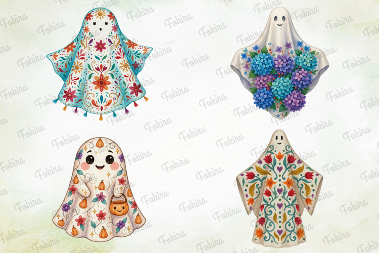 Blooming Boo Ghost Clipart PNG, blooming boo ghost png