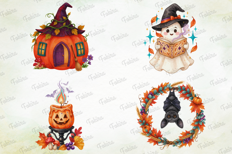 Spooky Pumpkin Whimsy Clipart PNG, spooky pumpkin whimsy png