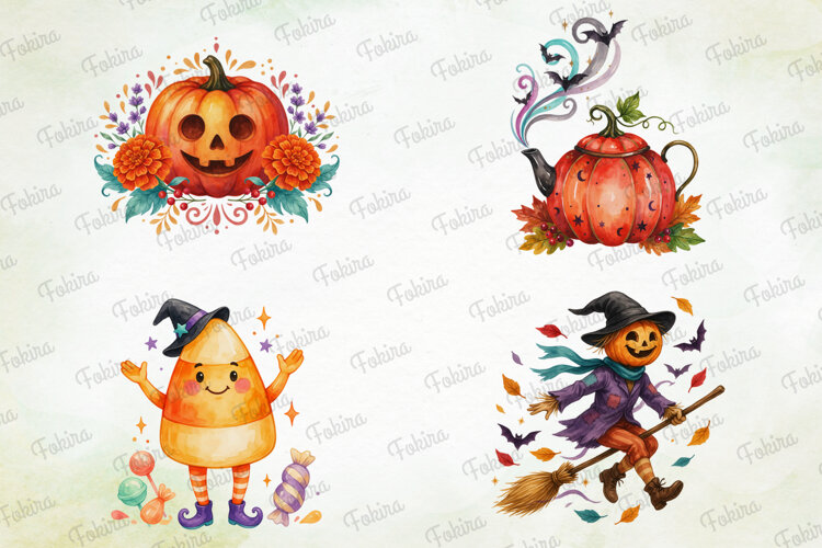 Spooky Pumpkin Whimsy Clipart PNG, spooky pumpkin whimsy png example image 1