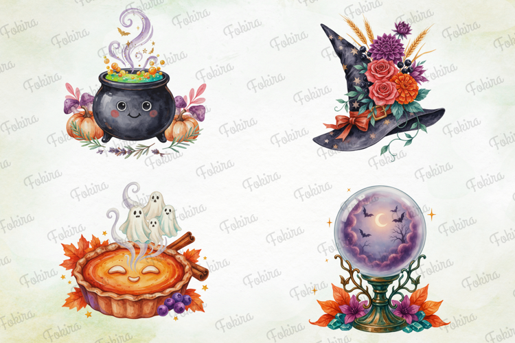 Spooky Pumpkin Whimsy Clipart PNG, spooky pumpkin whimsy png