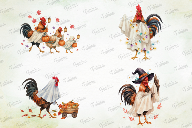 Spooky Cluck Halloween Clipart PNG, spooky cluck clipart png