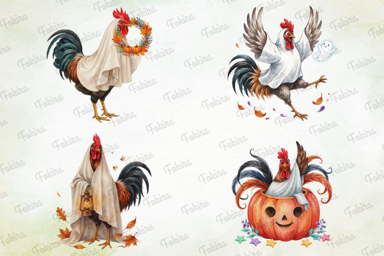 Spooky Cluck Halloween Clipart PNG, spooky cluck clipart png example image 1