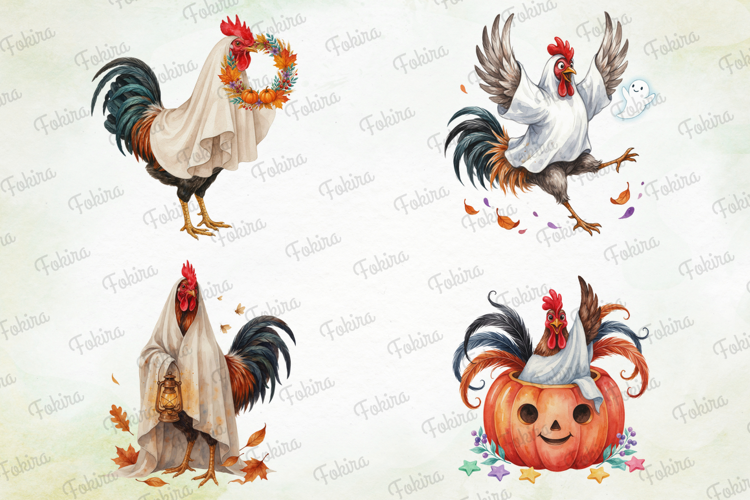 Spooky Cluck Halloween Clipart PNG, spooky cluck clipart png
