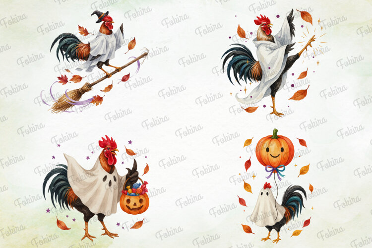 Spooky Cluck Halloween Clipart PNG, spooky cluck clipart png example image 1