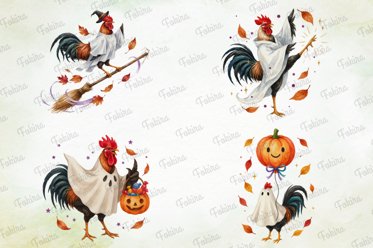 Spooky Cluck Halloween Clipart PNG, spooky cluck clipart png