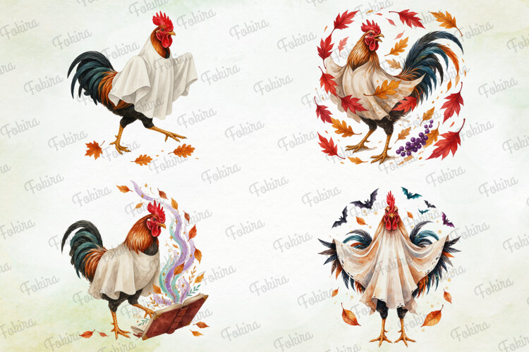 Spooky Cluck Halloween Clipart PNG, spooky cluck clipart png example image 1