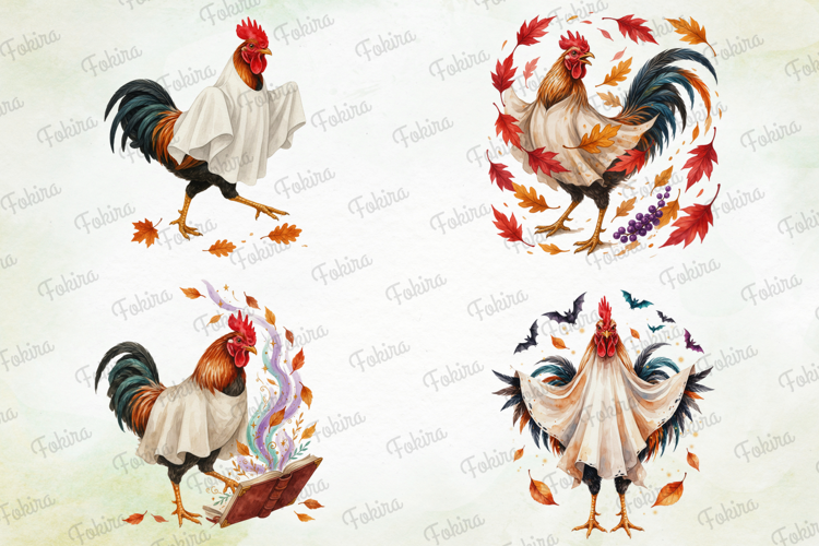 Spooky Cluck Halloween Clipart PNG, spooky cluck clipart png