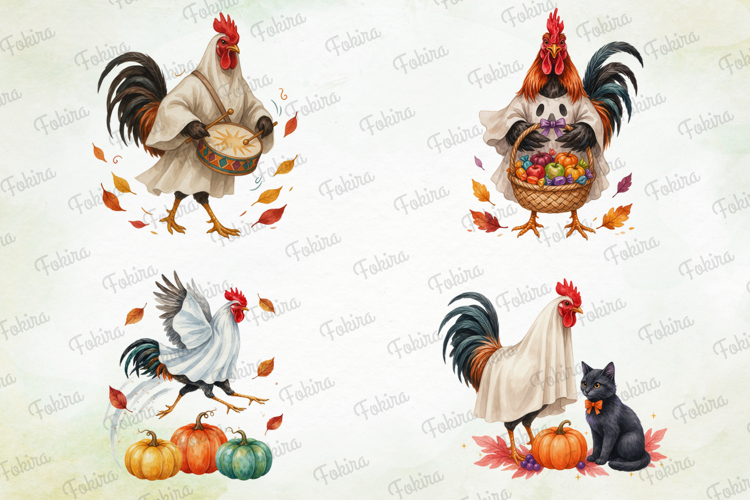 Spooky Cluck Halloween Clipart PNG, spooky cluck clipart png