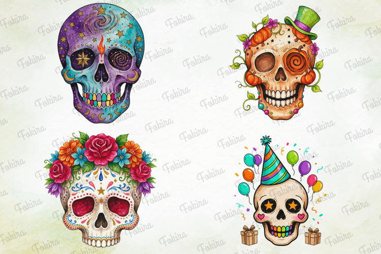 Spooky Skull Halloween Clipart PNG, spooky skull clipart png