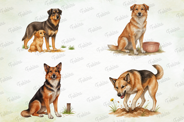 Rustic Farm Dog Clipart PNG, rustic farm dog clipart png