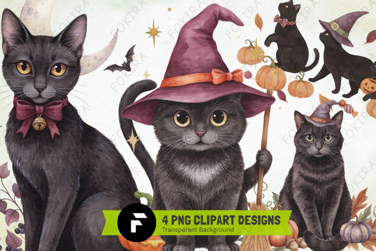 Halloween Black Cats Clipart PNG,halloween black cat png