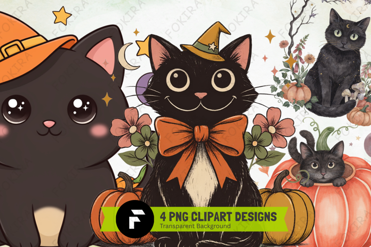 Halloween Black Cats Clipart PNG,halloween black cat png